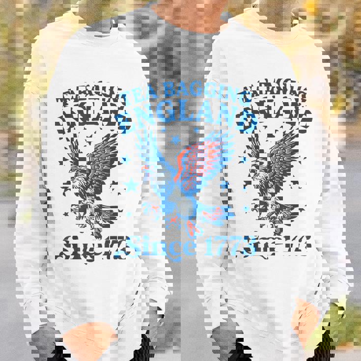 Tea Bagging England Since 1773 Patriotic Eagle 4Th Of July Sweatshirt Gifts for Him