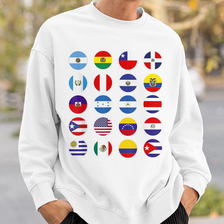Todas Banderas Latinoamericanas Países Banderas Latinoamerica Camisa de entrenamiento Regalos para él
