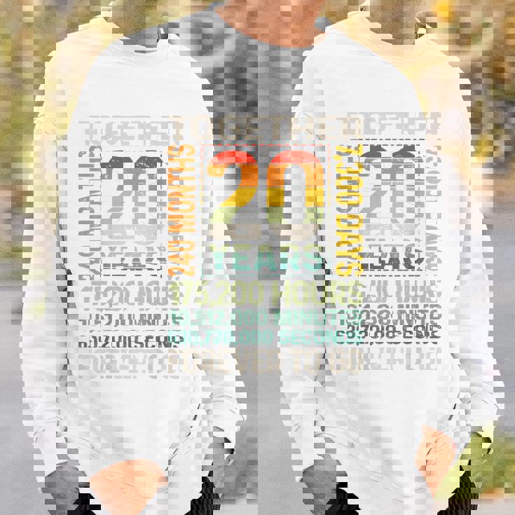 Together 20 Years Forever To Go 結婚20周年記念 スウェットシャツ 彼への贈り物