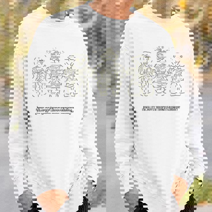 Tomodachi 縄文土偶 はにわ 埴輪 宇宙人 遮光器土偶 ハート形土偶 仮面の女神 考古学 おしゃれ シュール 長袖tシャツ スウェットシャツ 彼への贈り物