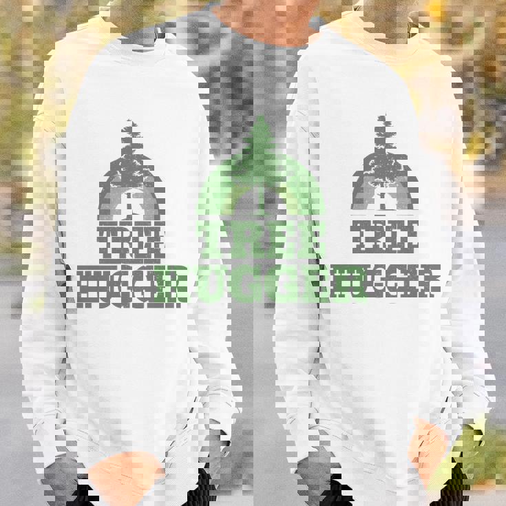 Tree Hugger 環境保護主義者 ヴィンテージ レトロ 自然愛好家 長袖tシャツ スウェットシャツ 彼への贈り物