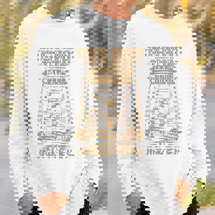 Truck Drivers Fun Truckers トラッキング スカル バックサイド 長袖tシャツ スウェットシャツ 彼への贈り物