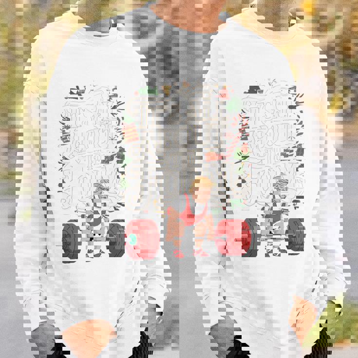 Trump It's All About The Form クリスマス ワークアウト ジム ホリデー 長袖tシャツ スウェットシャツ 彼への贈り物