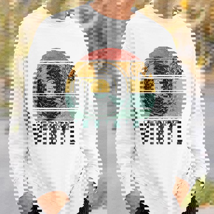 Vinyl Turntable Records Music Lp Djintageun レコードプレーヤー スウェットシャツ 彼への贈り物