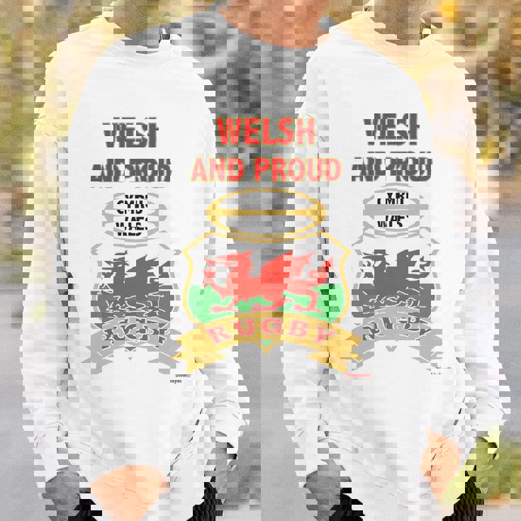 Welsh Dragon Wales ラグビートップ 長袖tシャツ スウェットシャツ 彼への贈り物