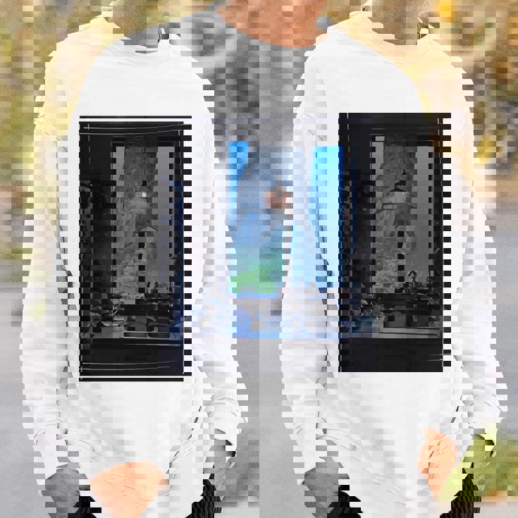 Window Light & Forestiew長袖フォトtシャツ 癒し・インテリア系アート-ユニセックスデザイン 長袖tシャツ スウェットシャツ 彼への贈り物