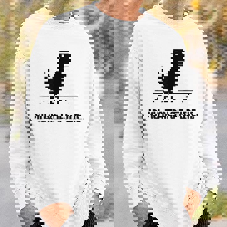 You Are Offline T-Rex 恐竜のラン ピクセルアート 恐竜ゲーム スウェットシャツ 彼への贈り物