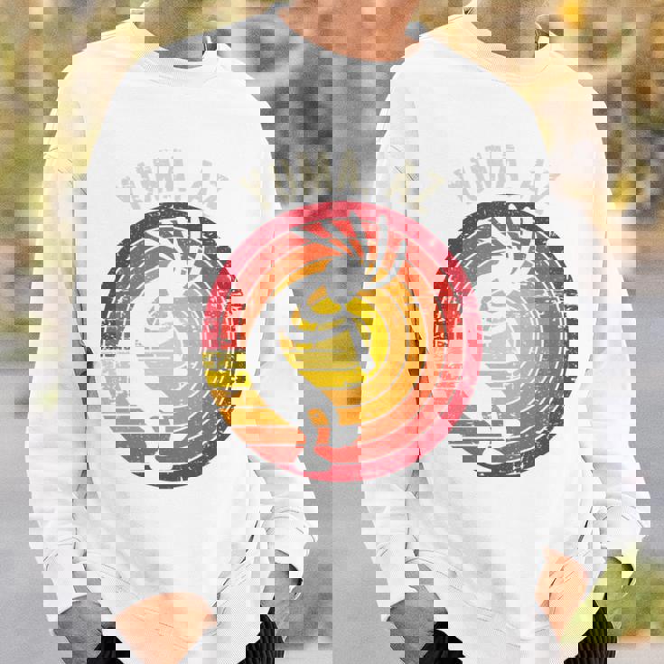 Yuma アリゾナ ダンシング ココペリ アンティーク調デザイン 長袖tシャツ スウェットシャツ 彼への贈り物