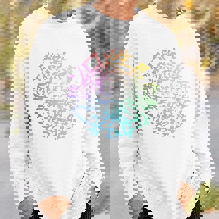 【あなたより長く 短歌ロゴ】 スウェットシャツ 彼への贈り物