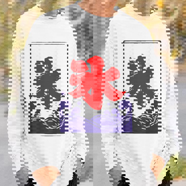 【バックプリント・背中側】氷 のれん 夏（氷屋 かき氷）お祭り 露店 夜店 漢字 文字 昭和レトロ 和柄 イラスト スウェットシャツ 彼への贈り物