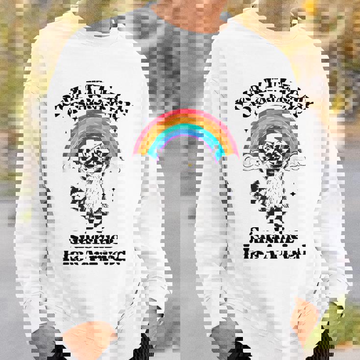 あなたの小さな皮肉な太陽の光はアライグマに到着しました スウェットシャツ 彼への贈り物