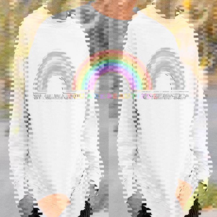 あなたは美しい虹と太陽の光です スウェットシャツ 彼への贈り物