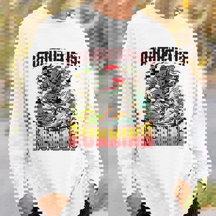 おじいちゃん ランニング ニンジャ メンズ おもしろ スウェットシャツ 彼への贈り物