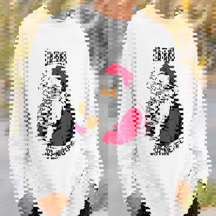 おもしろい親愛なるサンタさん、コーヒーを持ってきてクリスマスクリスマス スウェットシャツ 彼への贈り物