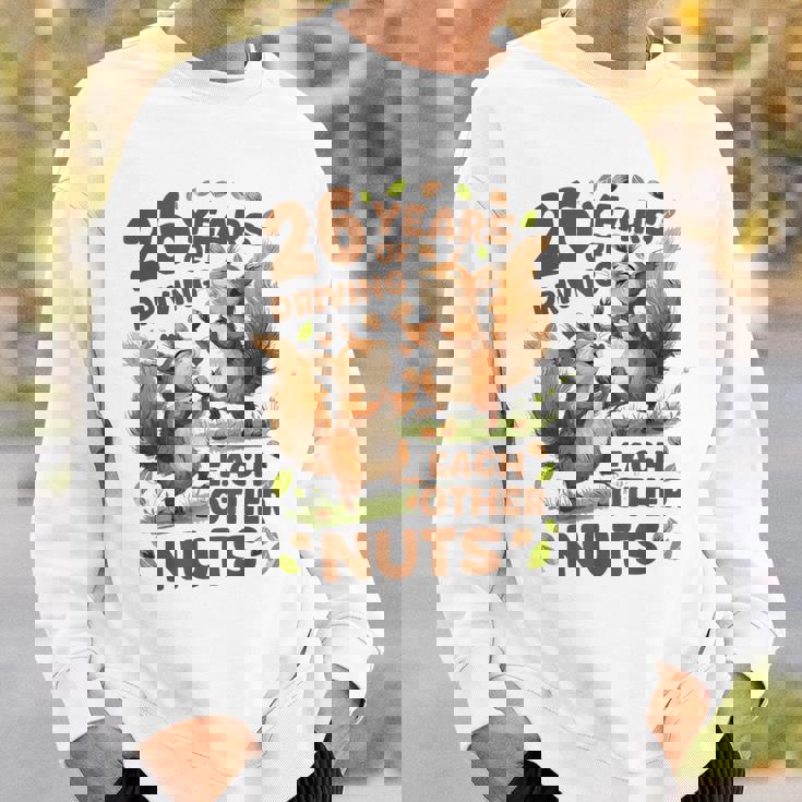 お互いの運転26年 ナッツ26周年 結婚26周年 スウェットシャツ 彼への贈り物