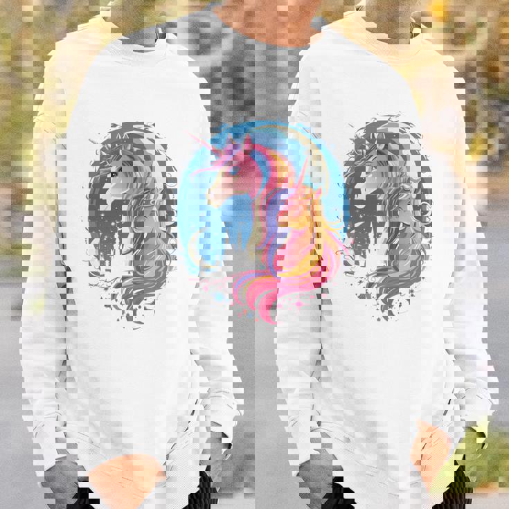 お揃いのママと娘 ユニコーン ナイトシャツ 母の日 長袖tシャツ スウェットシャツ 彼への贈り物