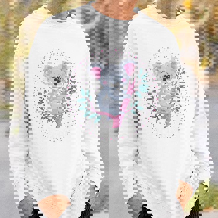 かわいいコアラガール おもしろコアラ 長袖tシャツ スウェットシャツ 彼への贈り物