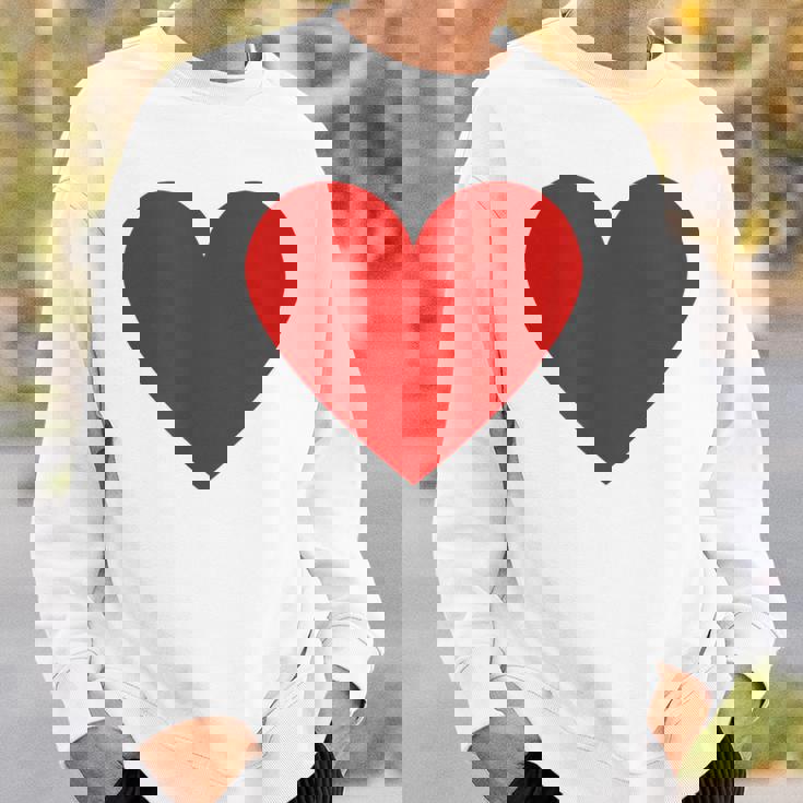 かわいい赤ミニマリスト ハート スウェットシャツ 彼への贈り物