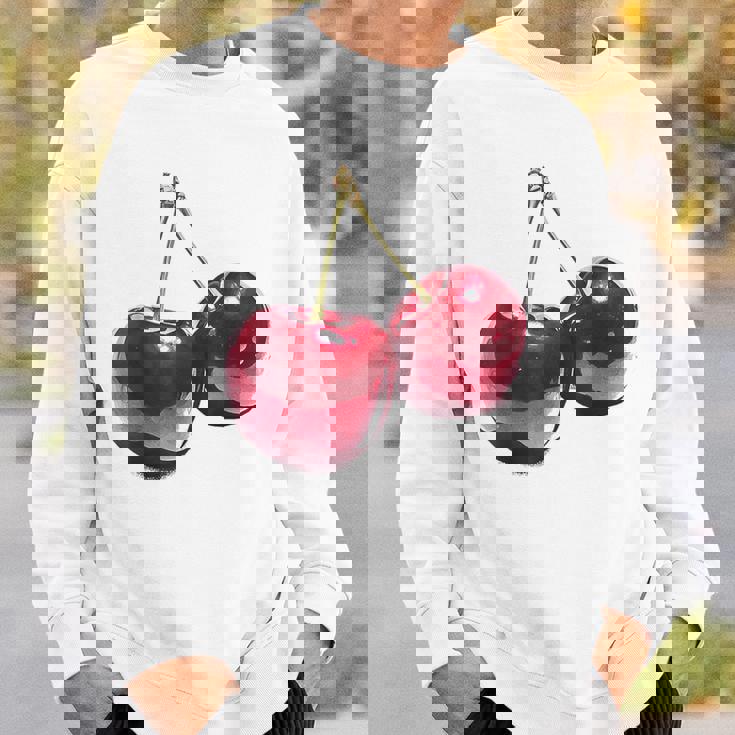 さくらんぼ フルーツ モチーフ イラスト さくらんぼ スウェットシャツ 彼への贈り物