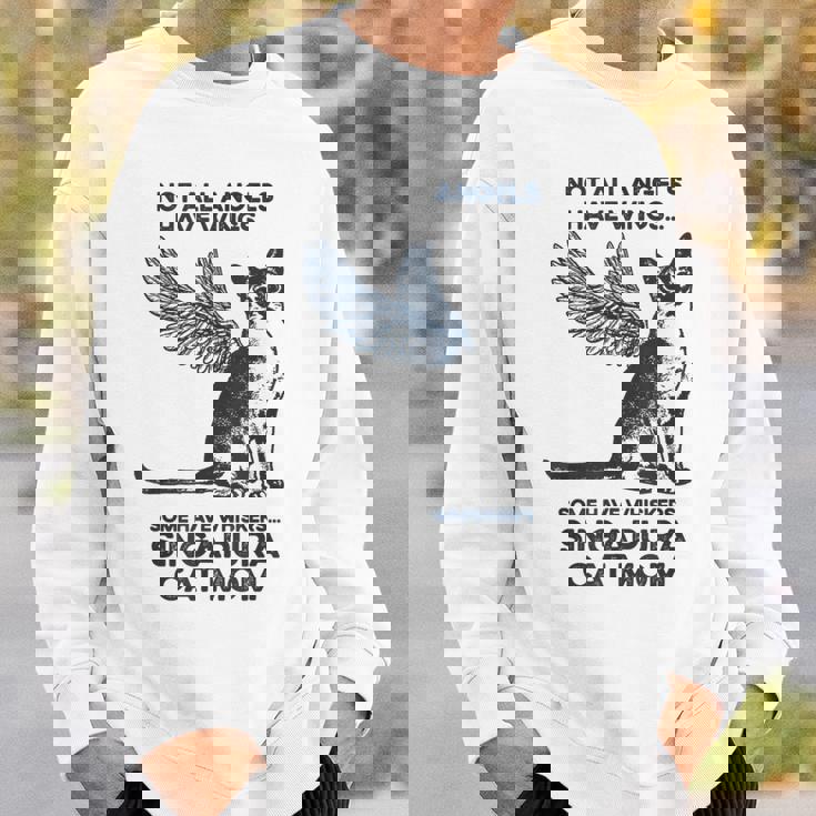 すべての天使に翼があるわけではない-マザーシンガプーラキャットママ スウェットシャツ 彼への贈り物