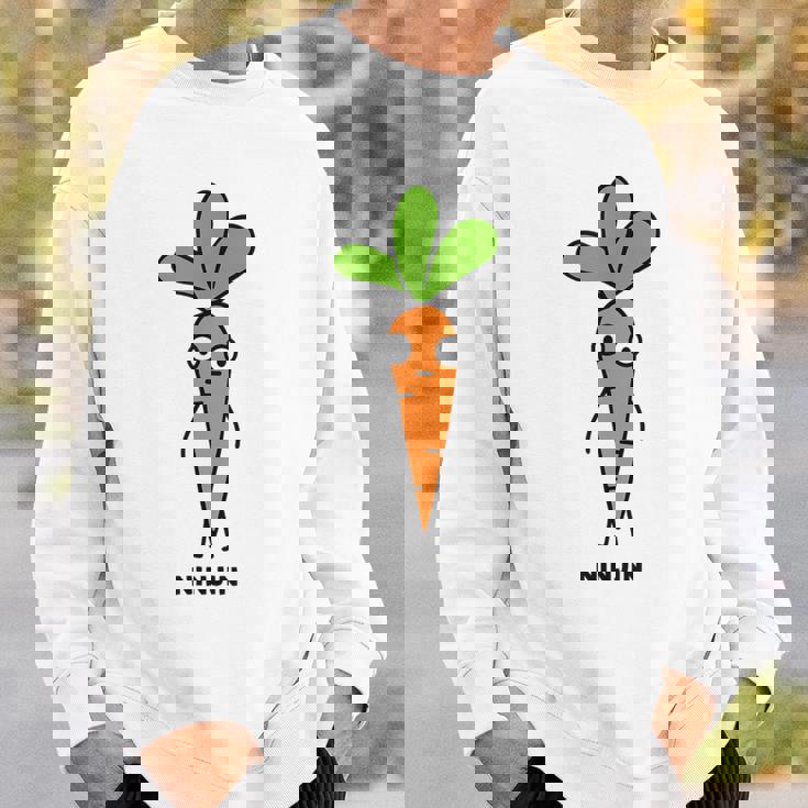 にんじん 人参 顔 イラスト かわいい おもしろ 簡単 シンプル ゆるい 野菜 スウェットシャツ 彼への贈り物