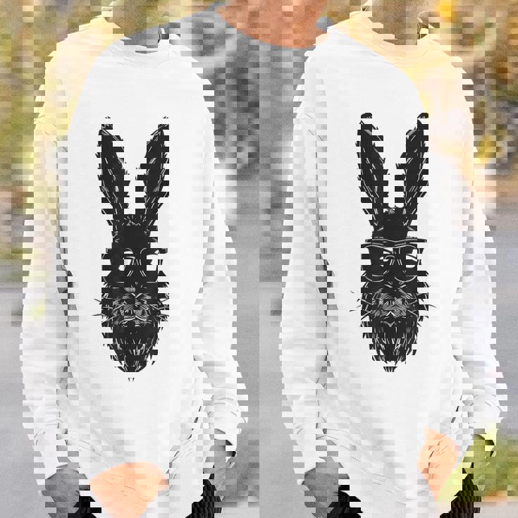 ひげバニーフェイス サングラス付き イースターデー 2024 男性 男の子 子供 スウェットシャツ 彼への贈り物