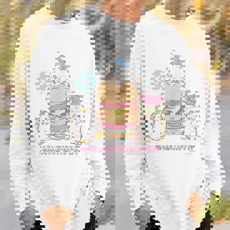 まるもふびより ハンバーガー スウェットシャツ 彼への贈り物