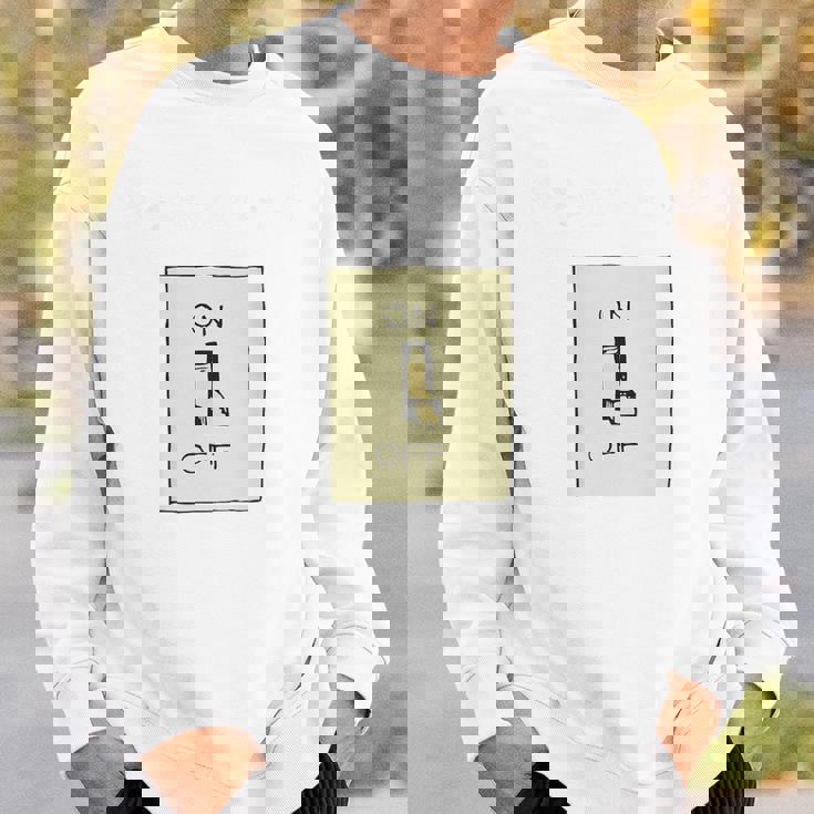 やる気スイッチ Off やる気スイッチ故障中 スイッチ おもしろ バックプリント 後ろプリント スウェットシャツ 彼への贈り物