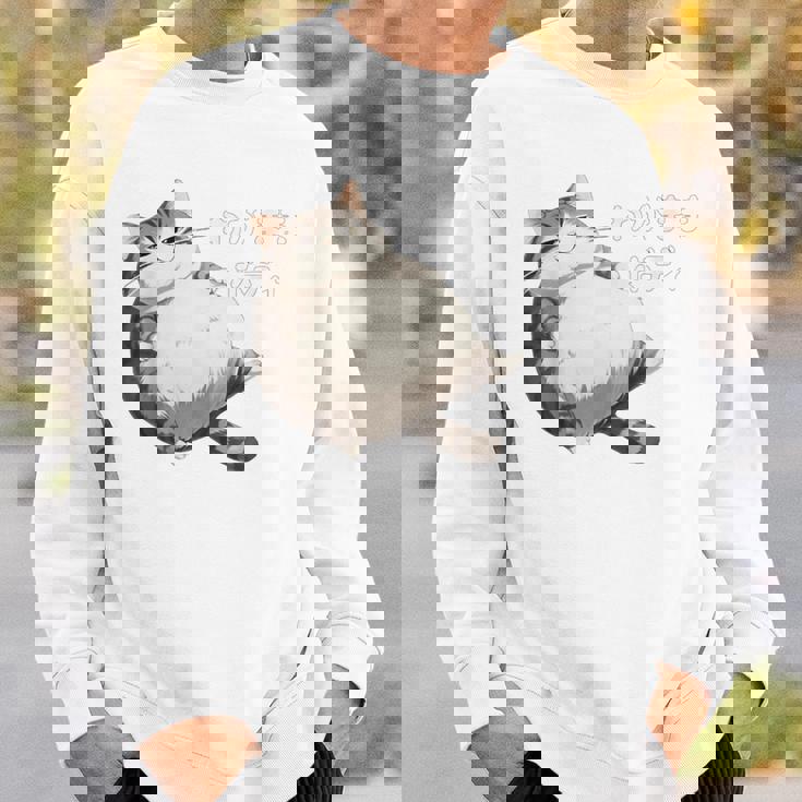 わがままボディ 猫 ねこ 太ったねこ ぽっちゃり 好ねこき かわいい おもしろ 面白い スウェットシャツ 彼への贈り物