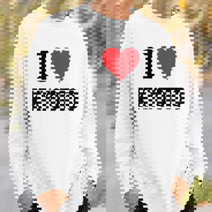 アイハート 京都 日本ラブ 日本土産 スウェットシャツ 彼への贈り物