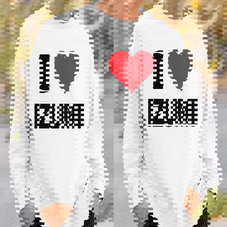 アイハート 和泉 日本 大好き 日本土産アイテム スウェットシャツ 彼への贈り物