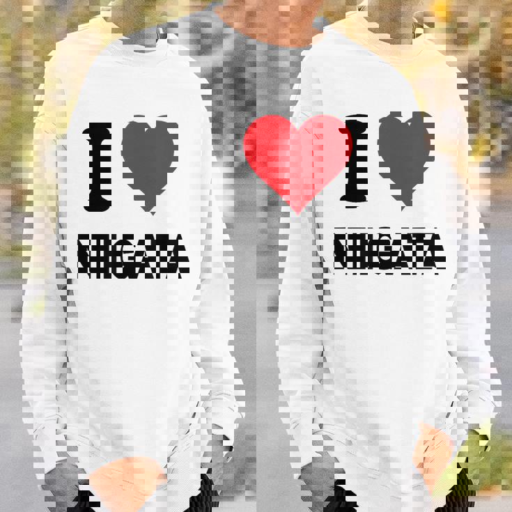 アイハート 新潟 日本 愛 日本土産 スウェットシャツ 彼への贈り物