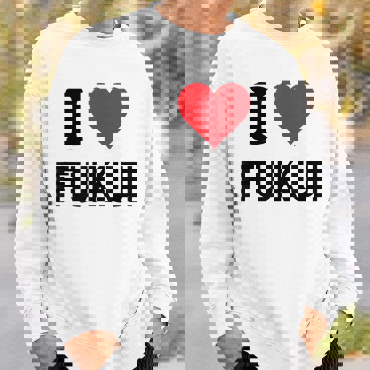 アイハート 福井 日本 愛 日本土産 スウェットシャツ 彼への贈り物