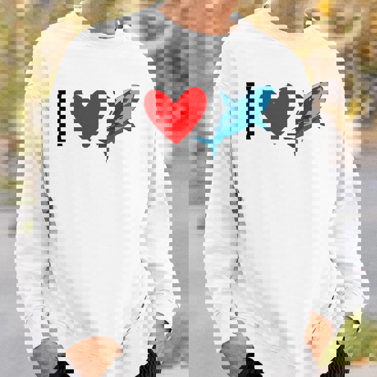 アイ・ラブ・シャークス スウェットシャツ 彼への贈り物