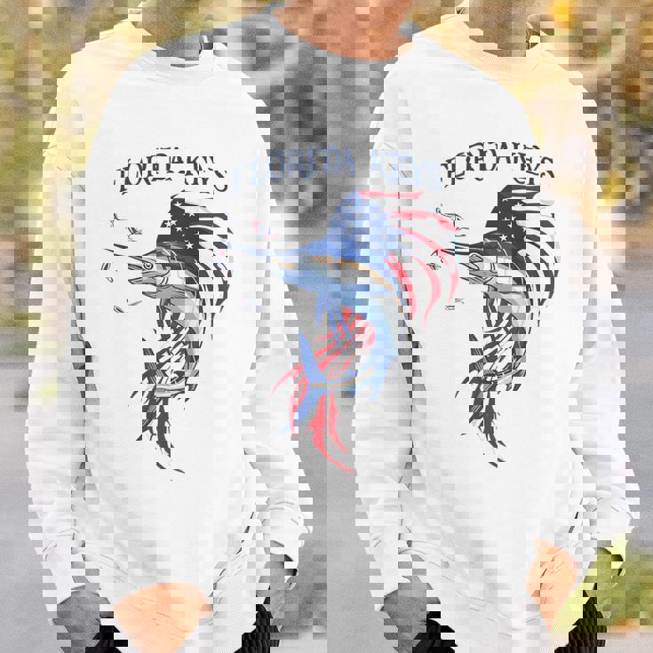 アメリカ国旗 愛国的 カジキ マーリン フロリダの鍵 スウェットシャツ 彼への贈り物