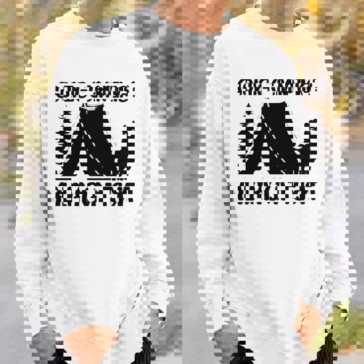 アルパカ キャンプ 恋人 テント キャンパー 行楽 キャンプ アルパカ 長袖tシャツ スウェットシャツ 彼への贈り物