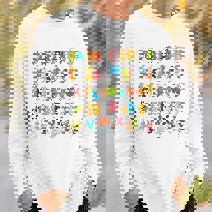 アルファベット動物学習abc キュート キッズ 教育 小道具 スウェットシャツ 彼への贈り物