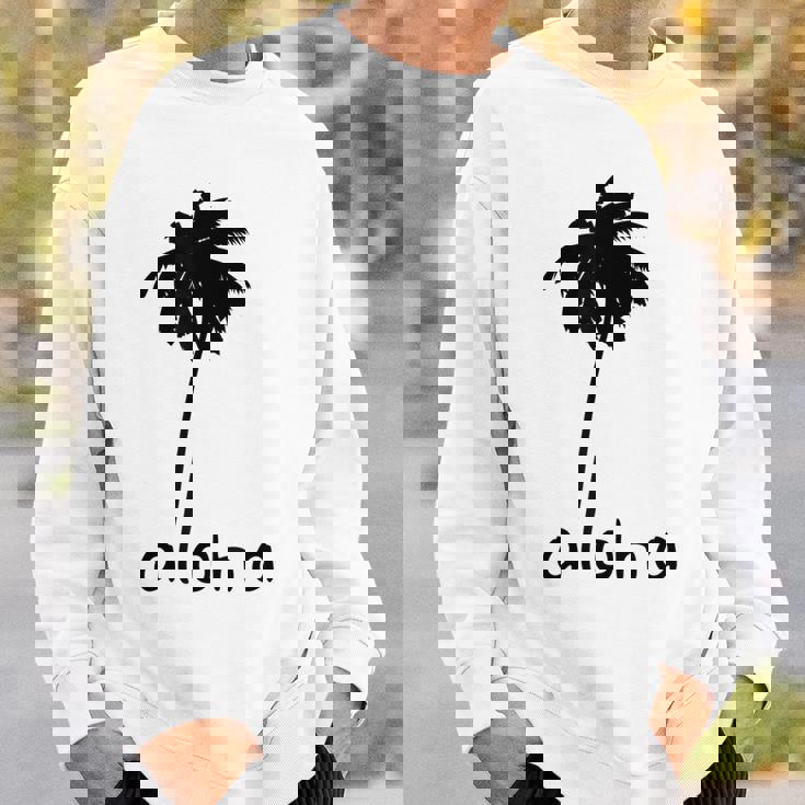 アロハ ハワイ ハワイアン ヤシの木 スウェットシャツ 彼への贈り物