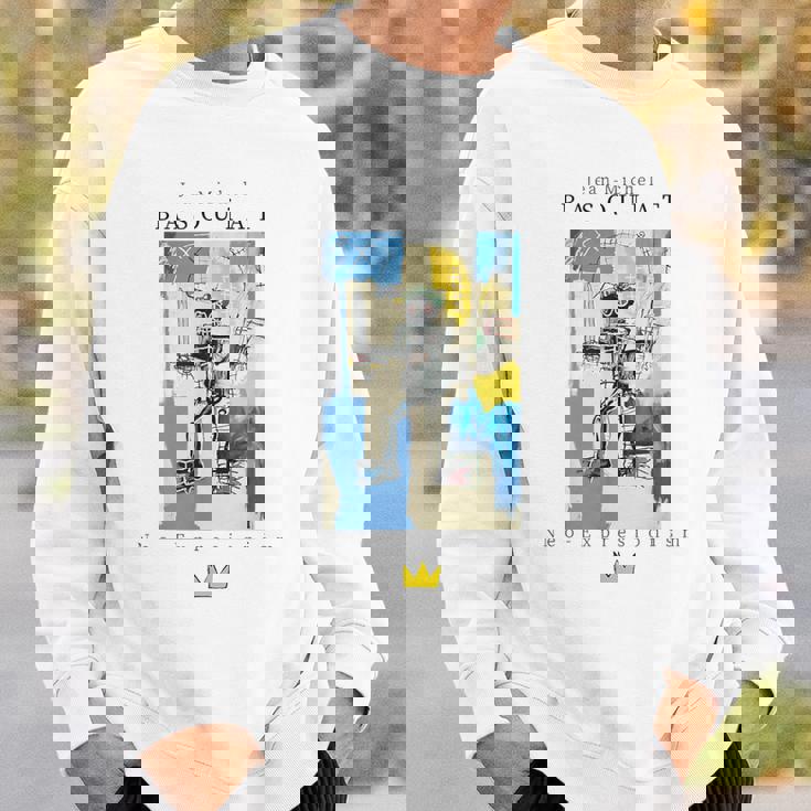 アーバン ストリートウェア グラフィック バスキア アート 抽象 スウェットシャツ 彼への贈り物