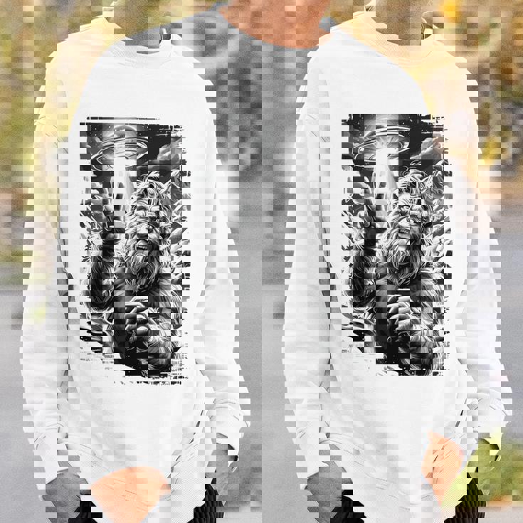 イエティ Ufo 平和 クリプティッド ユーモア マウンテン遭遇 長袖tシャツ スウェットシャツ 彼への贈り物