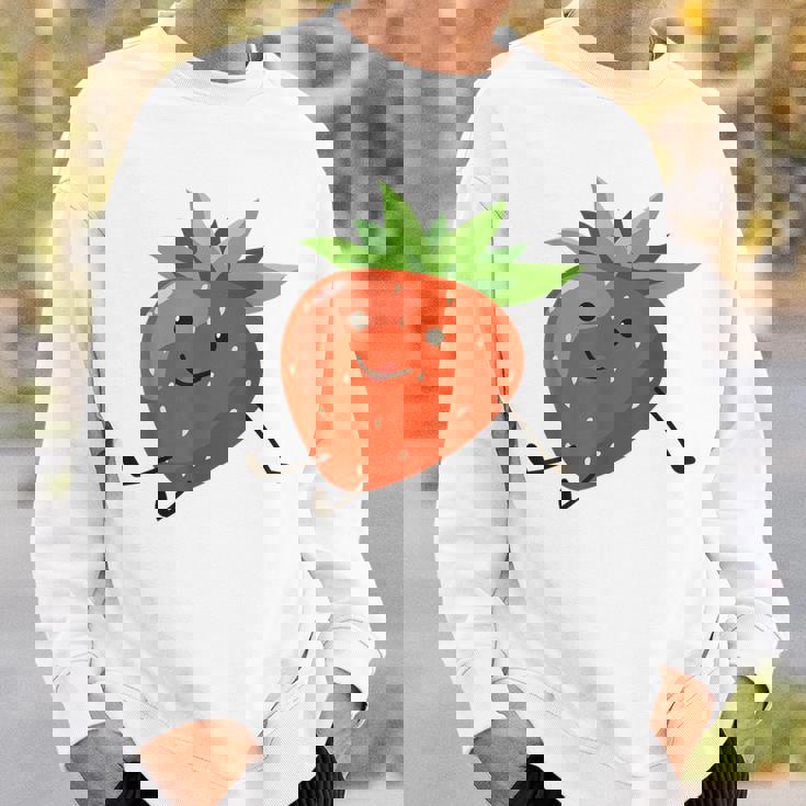 イチゴのハロウィンコスチューム かわいい怠惰なイチゴの果実 スウェットシャツ 彼への贈り物