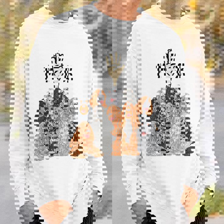 イングリッシュコッカースパニエルがいっぱい スウェットシャツ 彼への贈り物