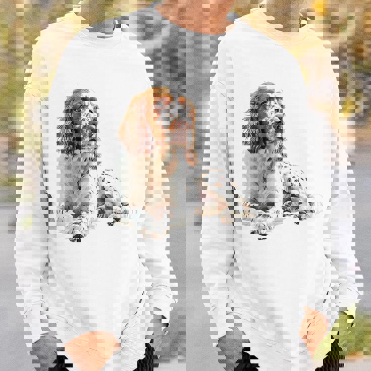 イングリッシュセッター 犬 モチーフ ペット アートワーク イングリッシュセッター スウェットシャツ 彼への贈り物