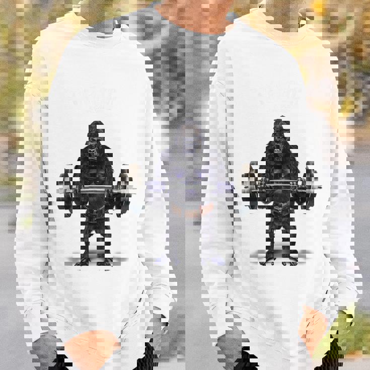 ウェイトリフティング 筋トレ バーベル やる気がないなら家に帰れ ゴリラ スウェットシャツ 彼への贈り物