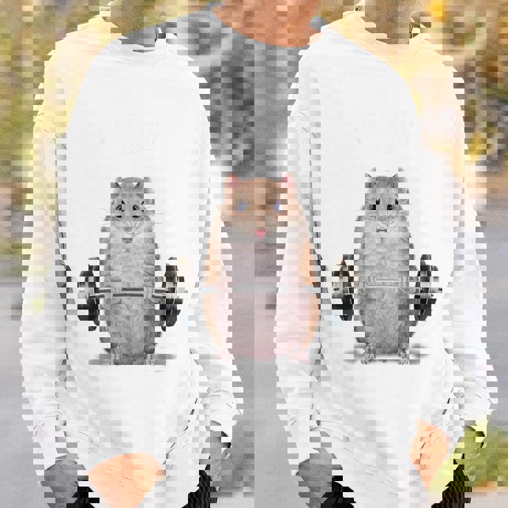 ウェイトリフティング 筋トレ バーベル やる気がないなら家に帰れ ジャンガリアンハムスター スウェットシャツ 彼への贈り物