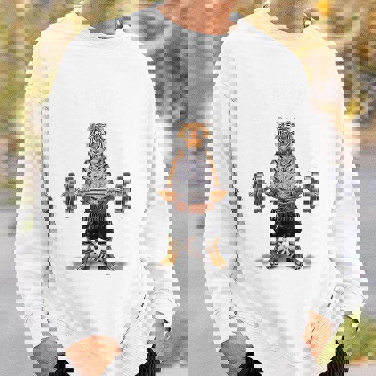 ウェイトリフティング 筋トレ バーベル やる気がないなら家に帰れ トラ 虎 スウェットシャツ 彼への贈り物