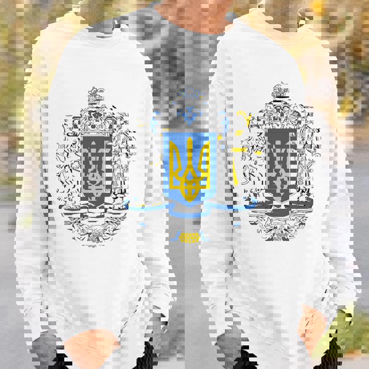 ウクライナ ウクライナ国旗 トラディショナル 長袖tシャツ スウェットシャツ 彼への贈り物