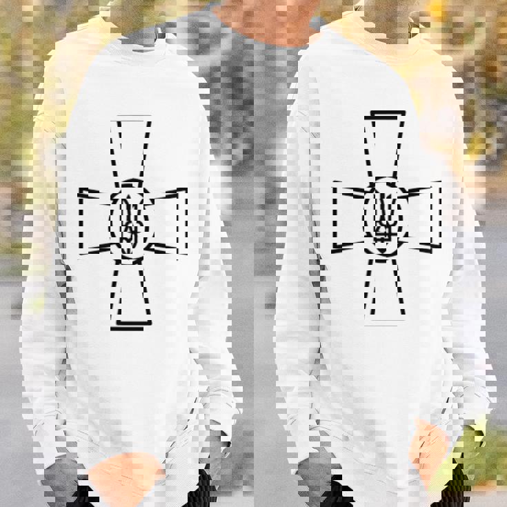 ウクライナ陸軍 陸軍 エンブレム ゼレンスキー大統領サポート スウェットシャツ 彼への贈り物