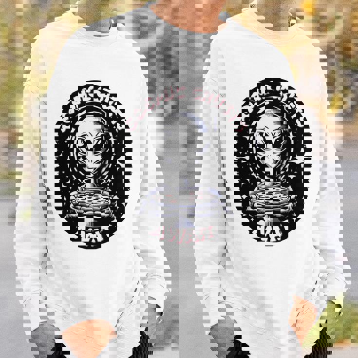 エイリアンピザオファー 宇宙の地殻が待っている 長袖tシャツ スウェットシャツ 彼への贈り物