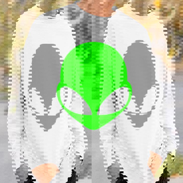 エイリアンヘッド グリーンフェイス ファニービリーブ Ufo ヒューマンコスチューム Edm 長袖tシャツ スウェットシャツ 彼への贈り物